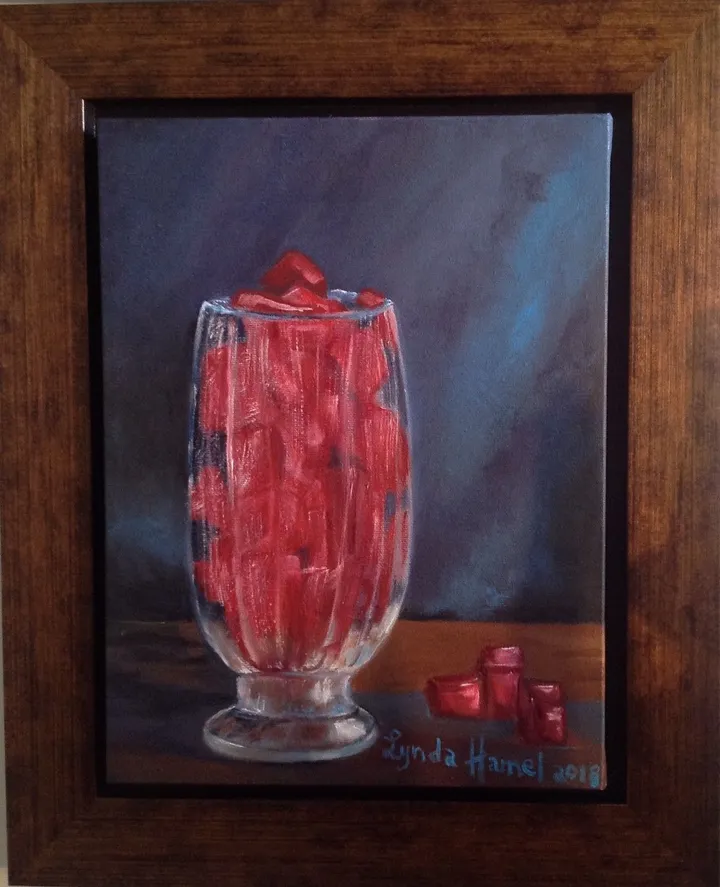 134- Un verre de soleil, œuvre de Lynda Hamel