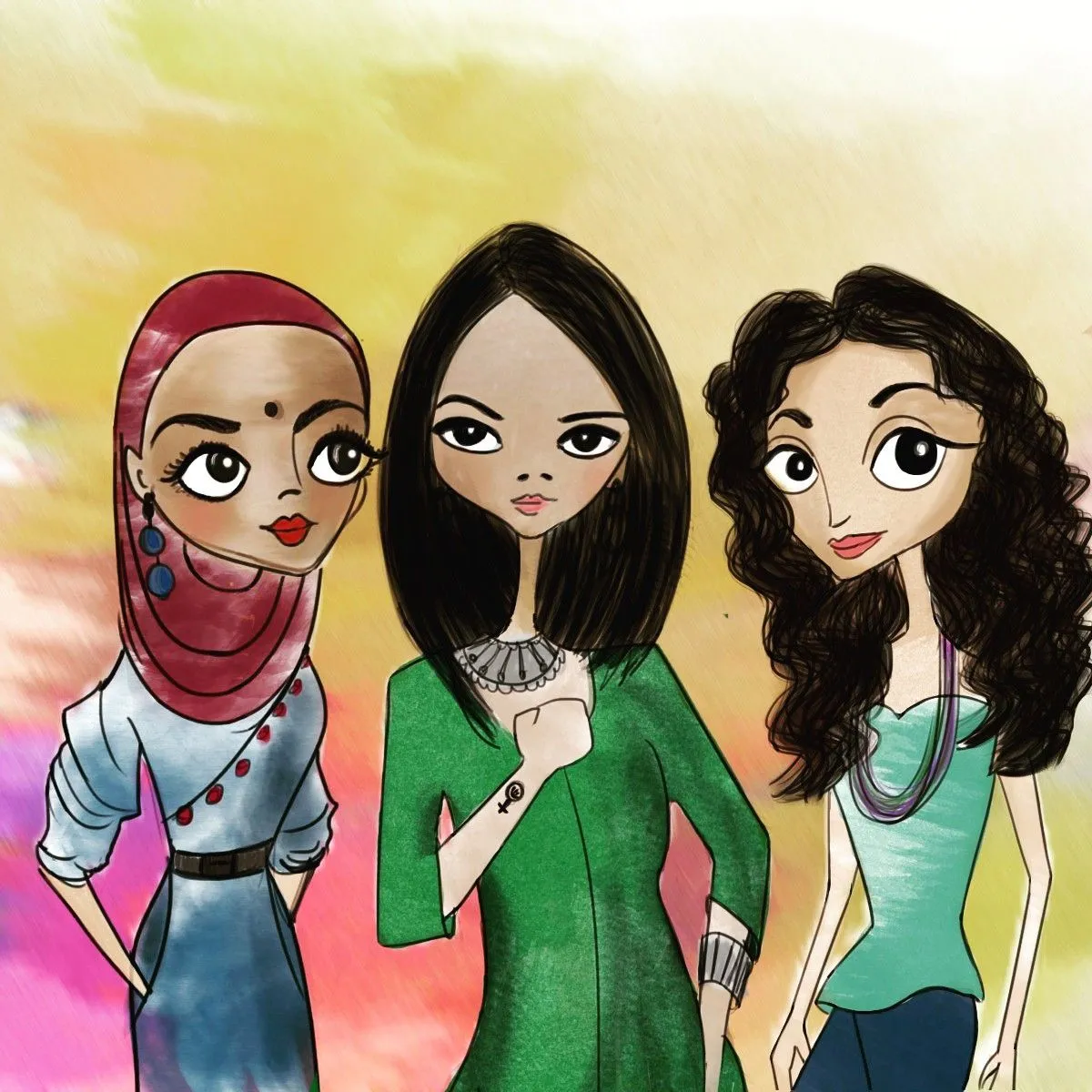 Goddesses, artwork by Zehra Lokhandwala