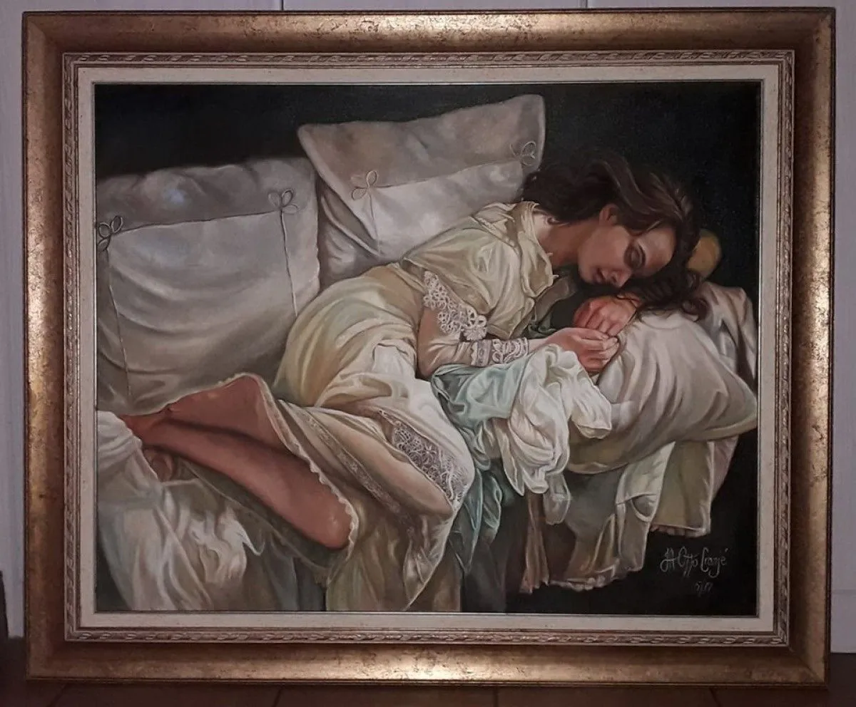 Girl Sleeping, artwork by Cronje J A Otto