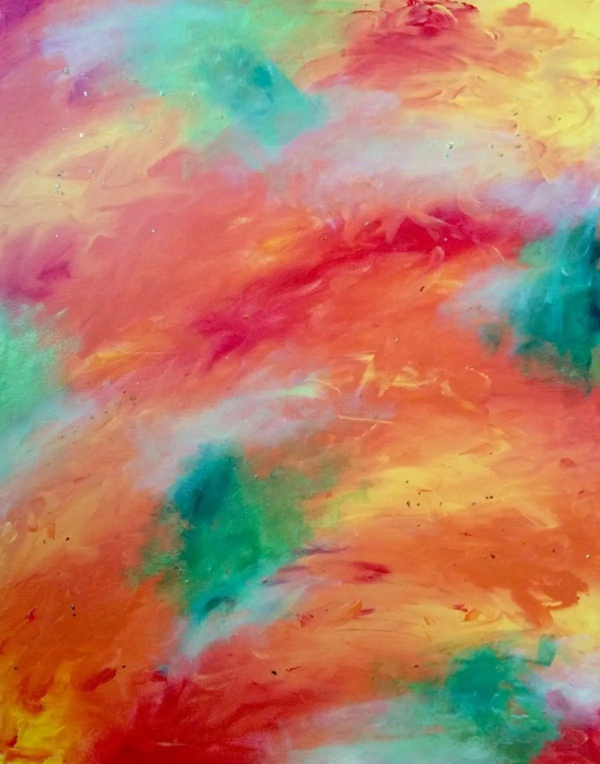 Hot air balloon in a sunset, artwork by Gabrielle Paquette