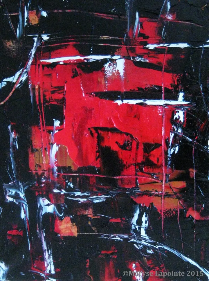 Éclipse rouge 1, artwork by Maryse Lapointe