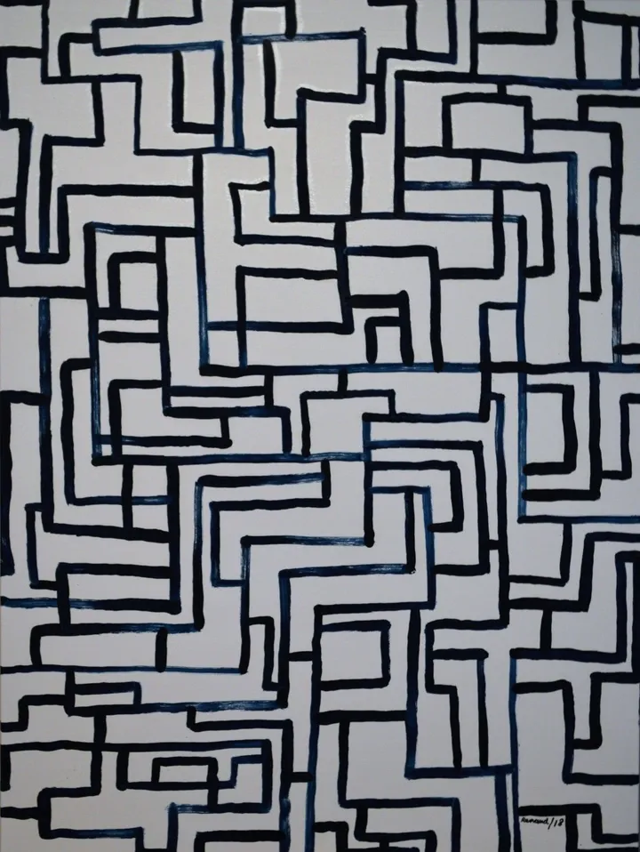 Composition 18-17, artwork by Marcel Renaud