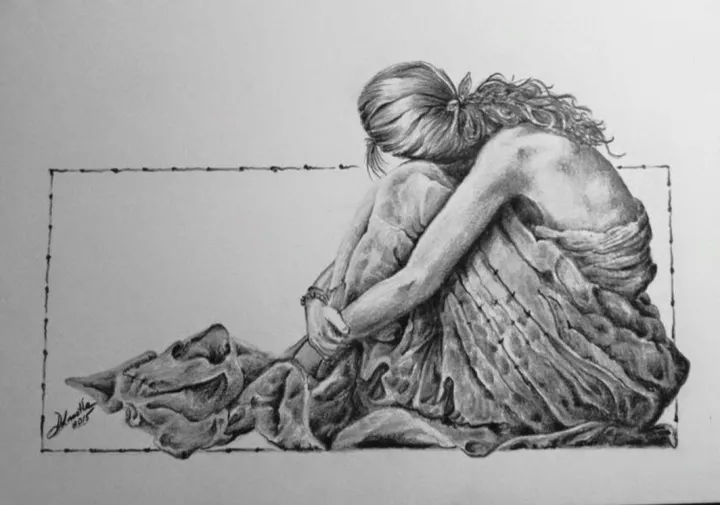 lonly girl, œuvre de Derek Lamothe