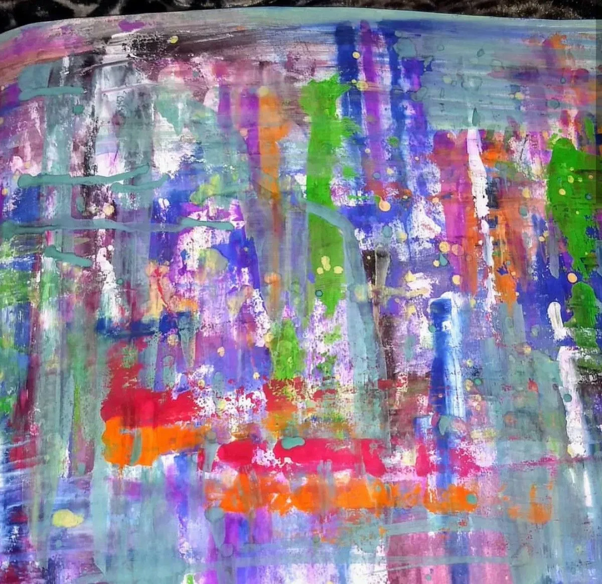 Abstract Rain Art, artwork by artist _angelinaary