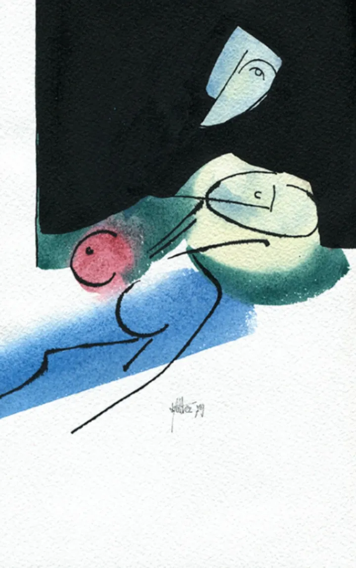Nu masque, œuvre de Alain HALTER