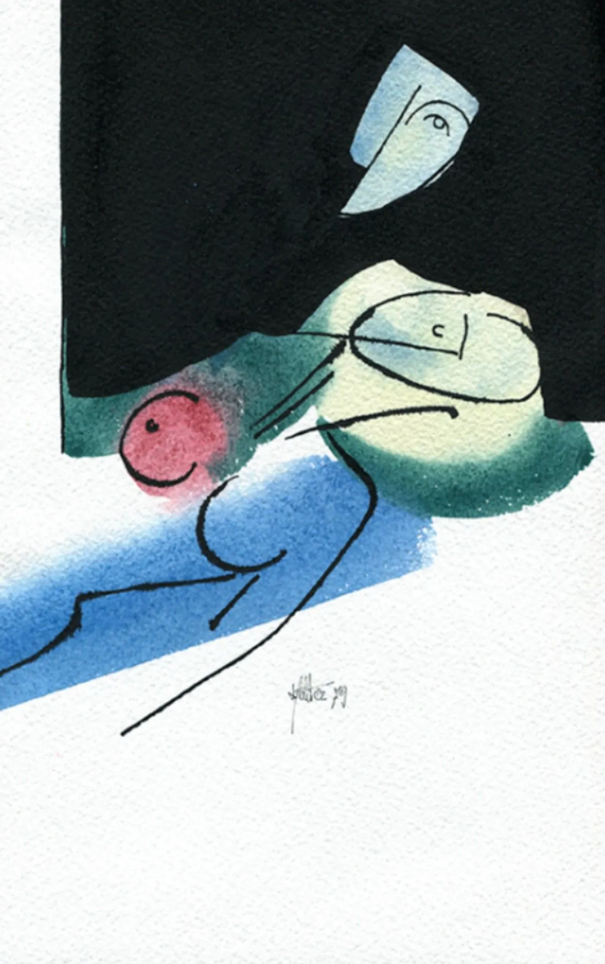 Nu masque, œuvre de Alain HALTER
