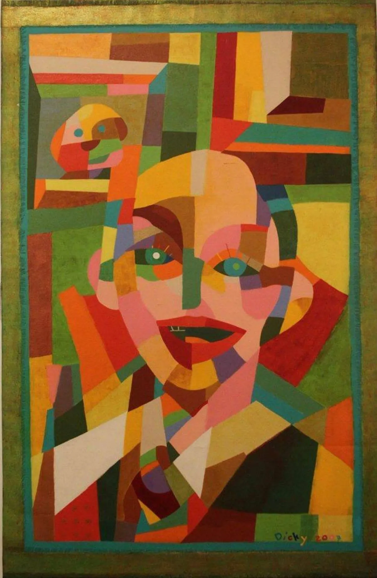 "Self Portrait with Dog", artwork by Dicky Joe Santos