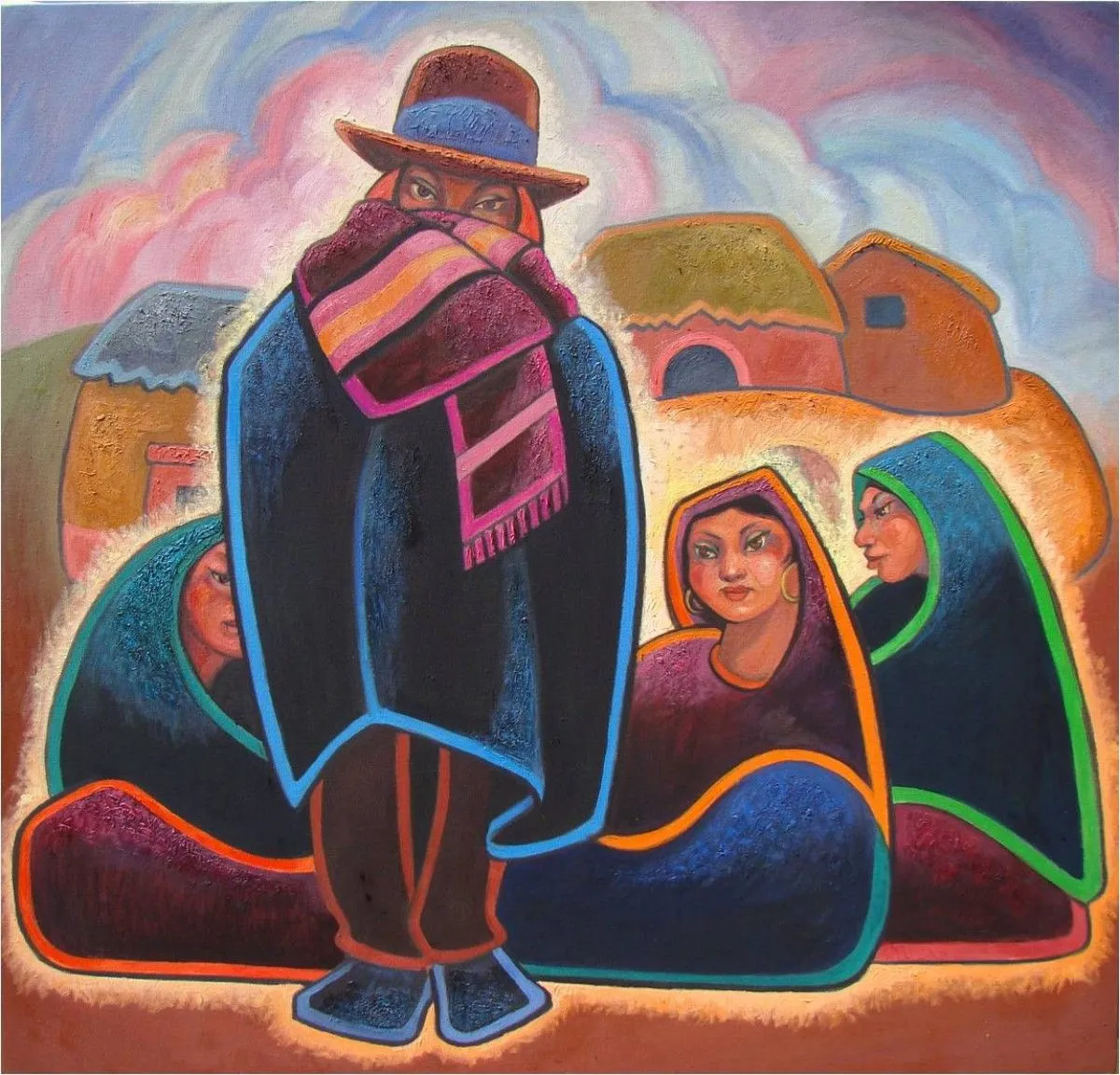 AYMARA PEOPLE, artwork by JUAN DE LA CRUZ MACHICADO