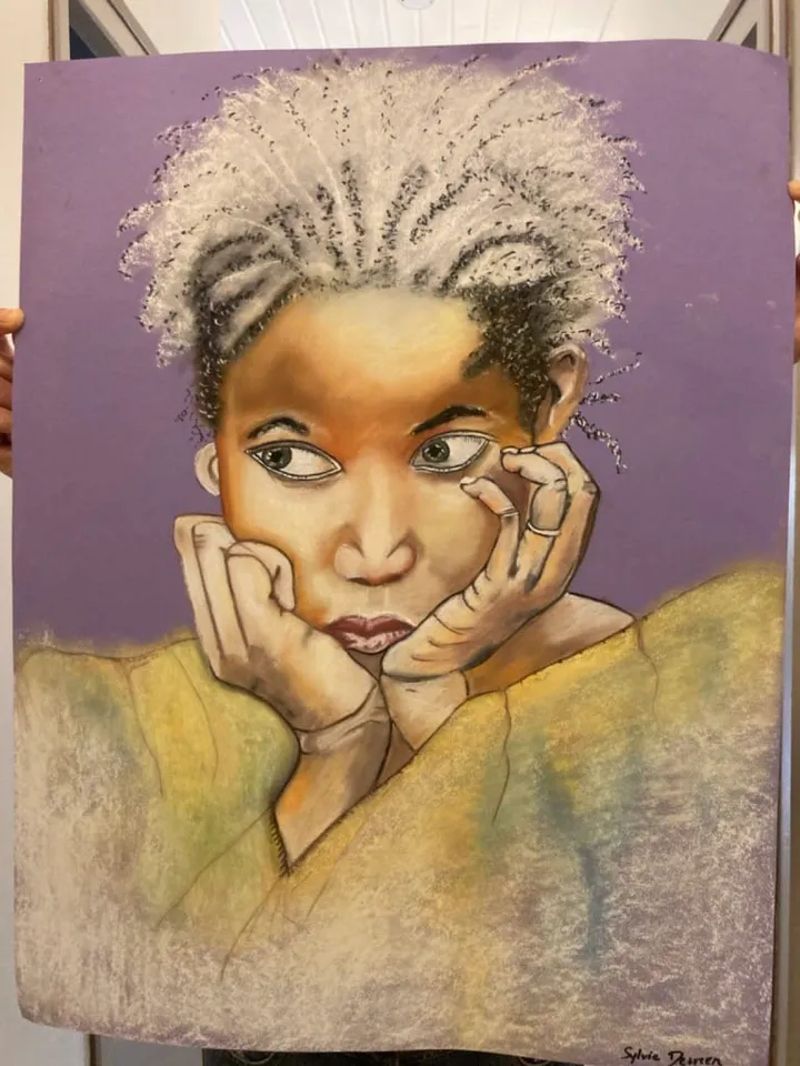 pensive, œuvre de Sylvie Delmer