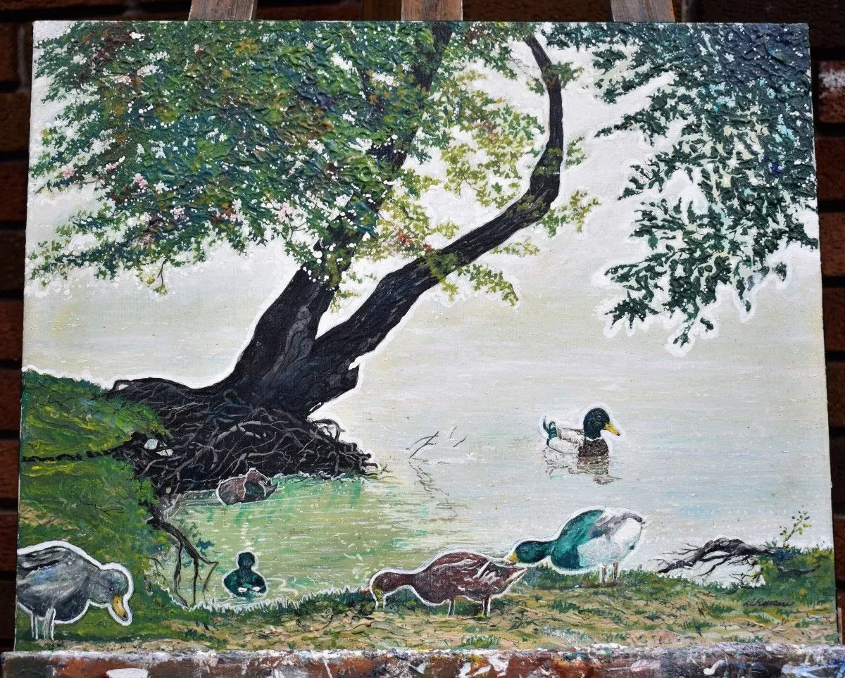 Halte aux canards, œuvre de Denis Roucau