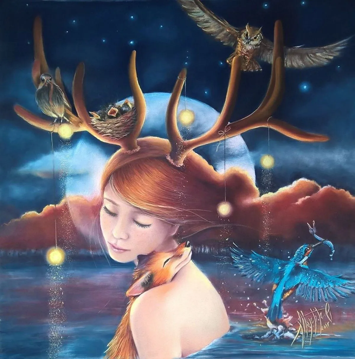 La fille des bois, artwork by Céline Alapetite
