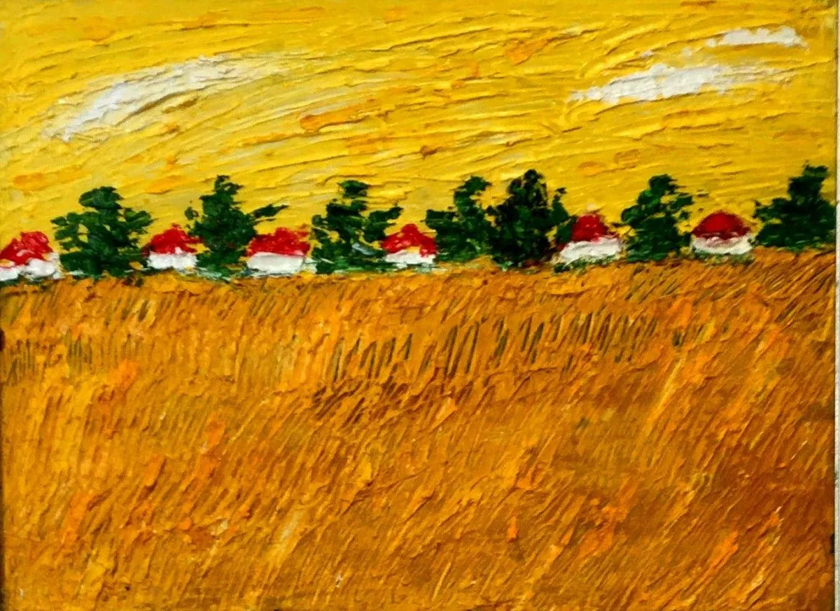 yellow landscape, œuvre de reuven dattner