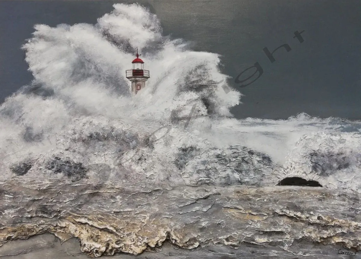 Tempête en mer, artwork by Fabienne Carreer
