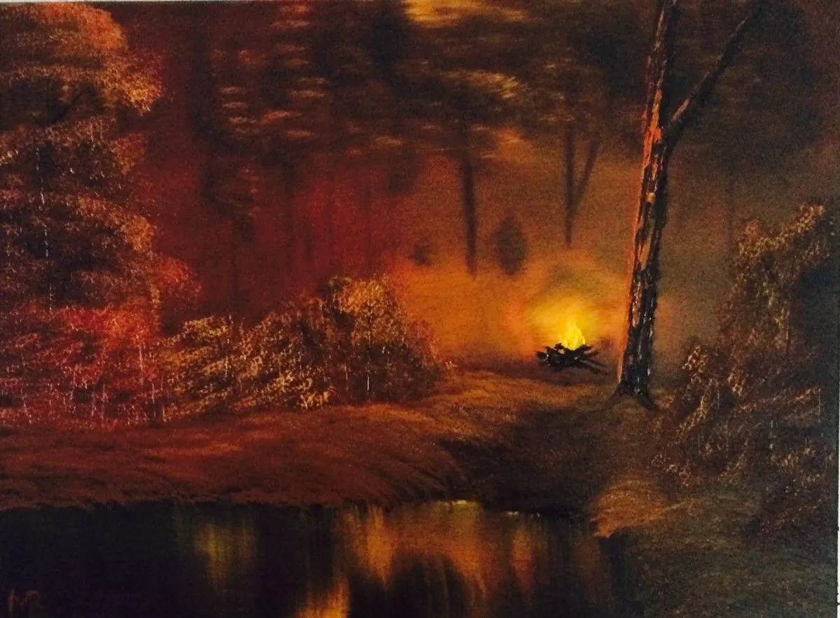 Campfire, artwork by Mark Bennett