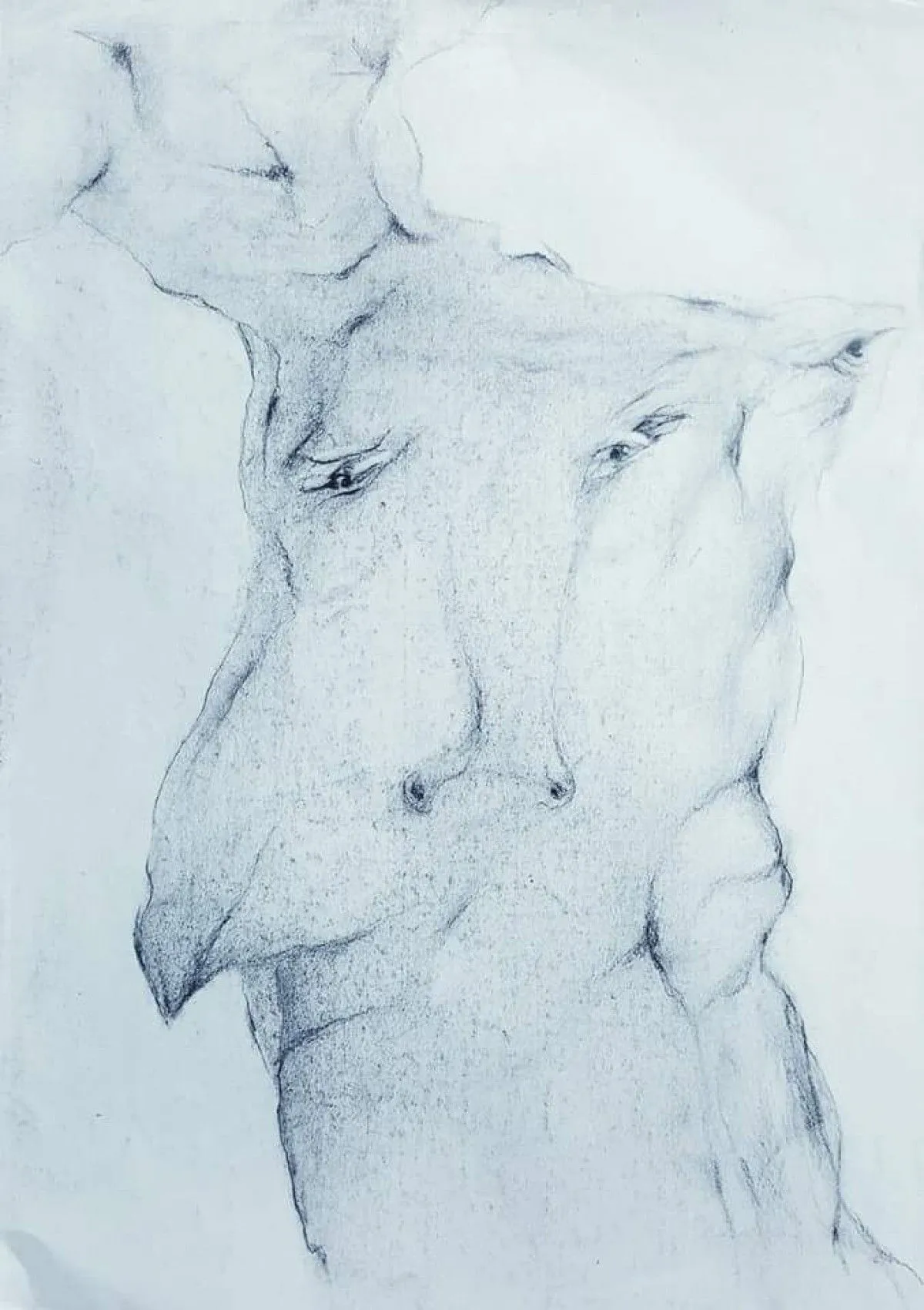 Self portrait, artwork by Ahmed Haj