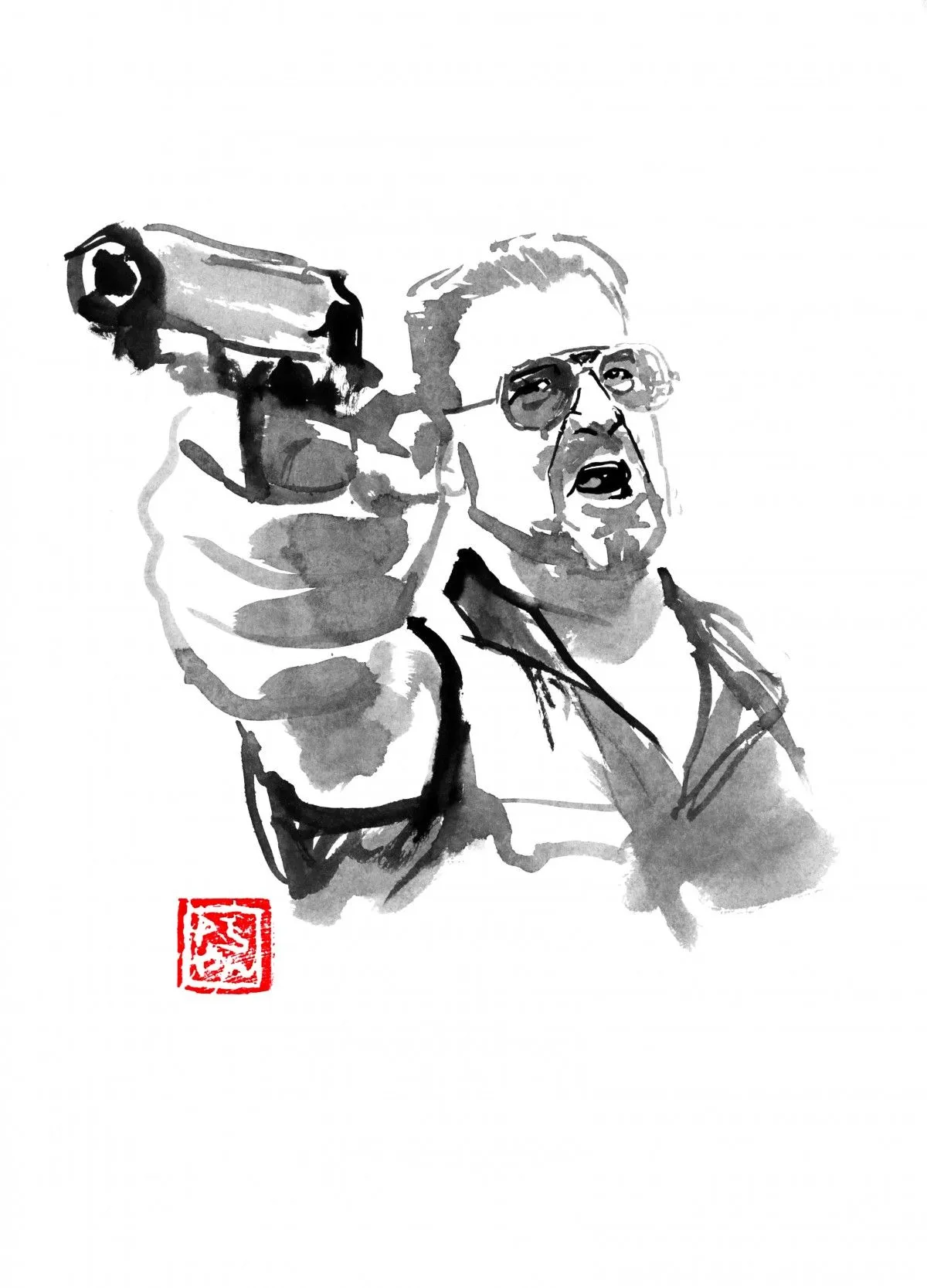 walter sobchak, artwork by pechane sumi-e