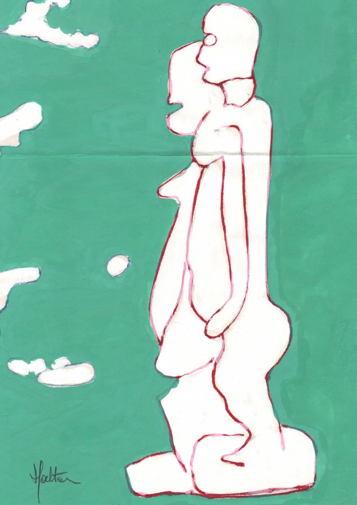 Dogons verts, œuvre de Alain HALTER