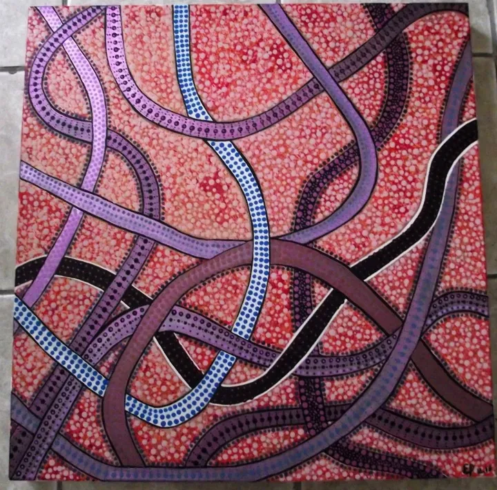 Chemins croisés, artwork by Evelyne Placet
