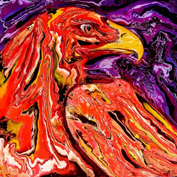 Águila del elemento Fuego y Aire, œuvre de Mane Manero