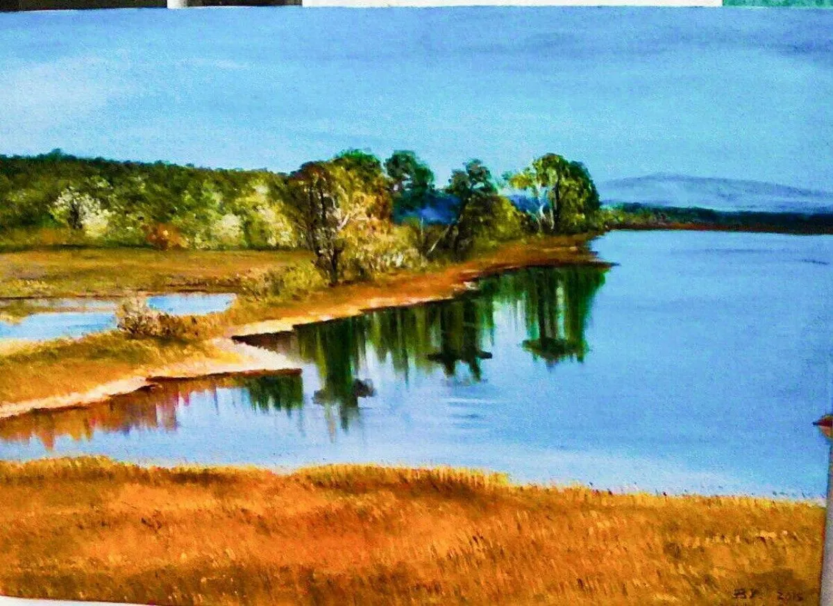 Karavasta Lagoon, artwork by Vilson Iljazi