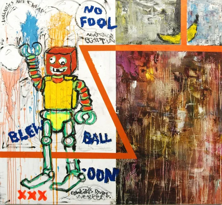 No fool blew balloon, artwork by Jean-Francois Henri