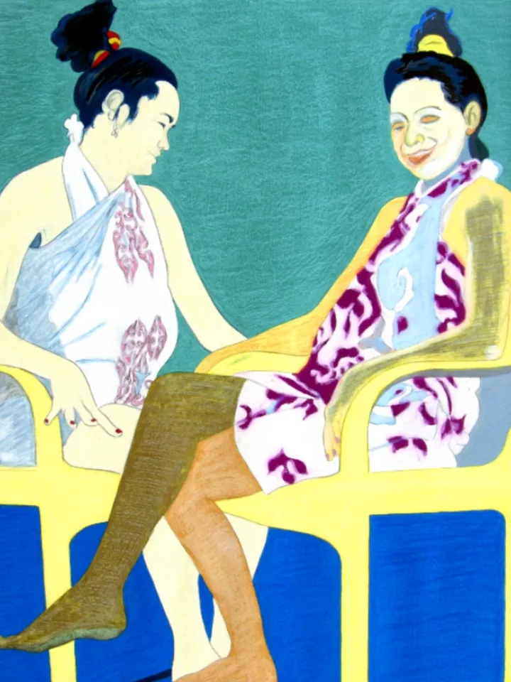 Conversation assise, artwork by Alain HALTER