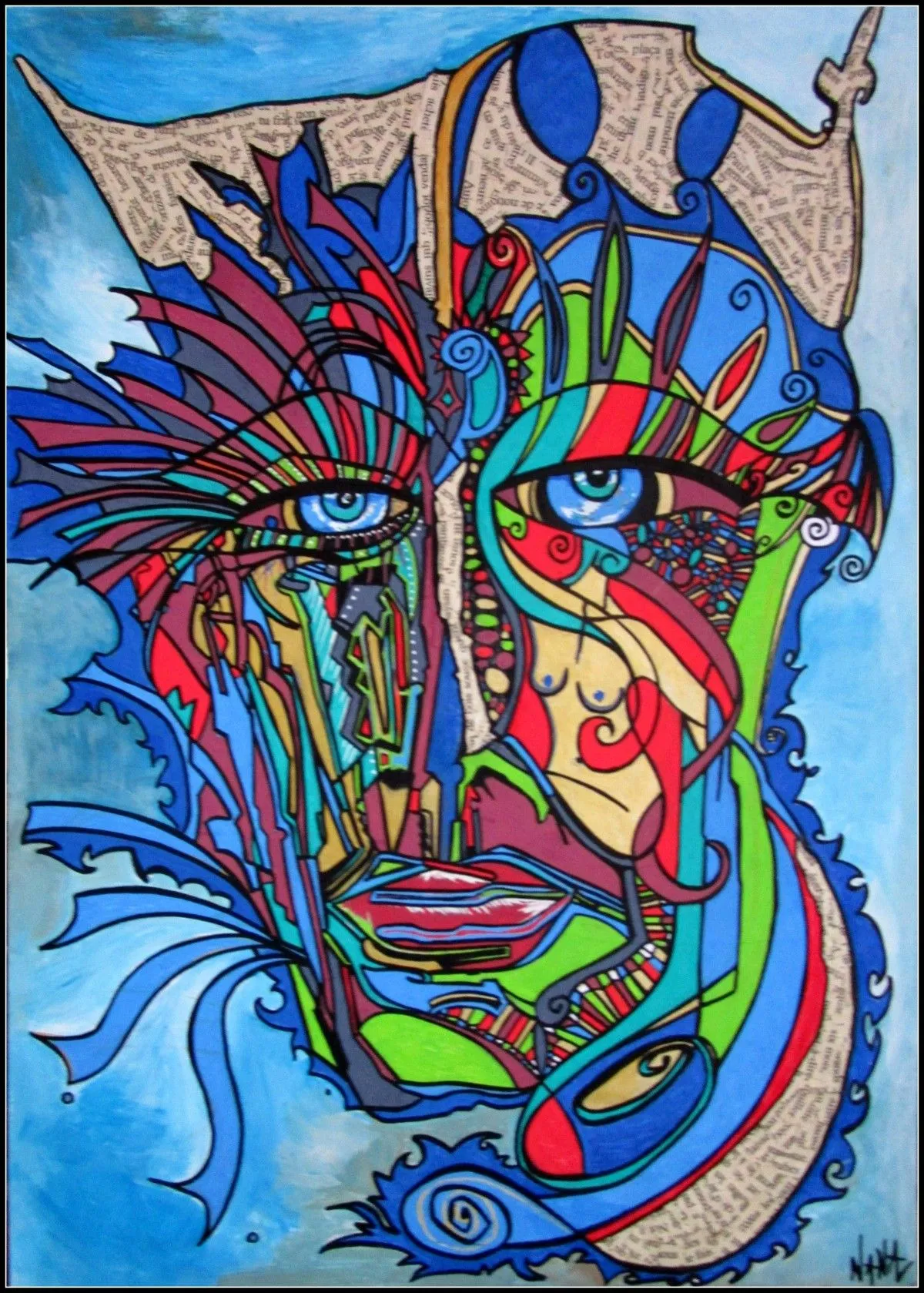 Masque contemporain, œuvre de Nana Lefevre