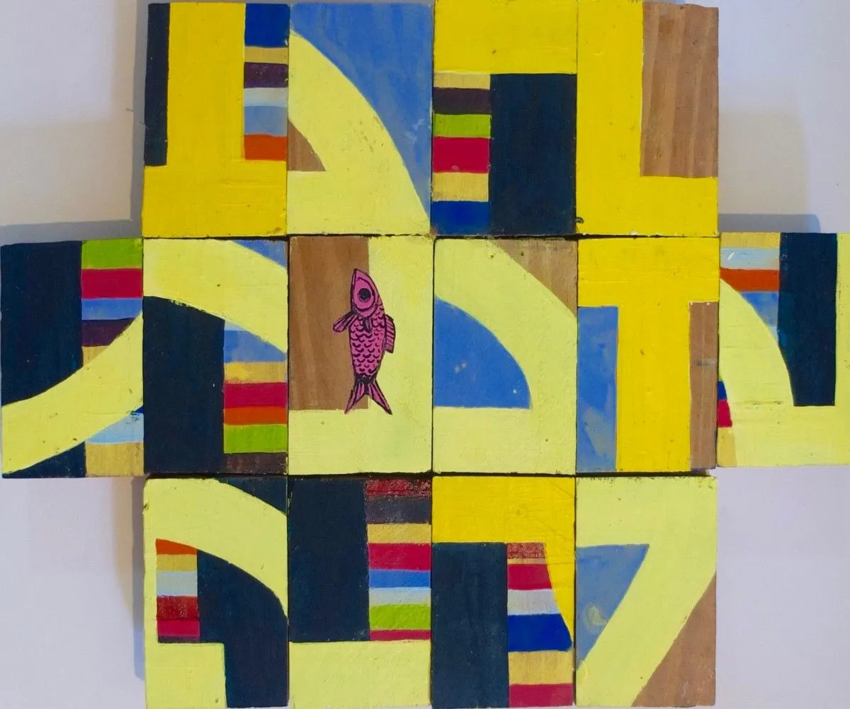 Broken Beats Yellow, artwork by Tom Wray
