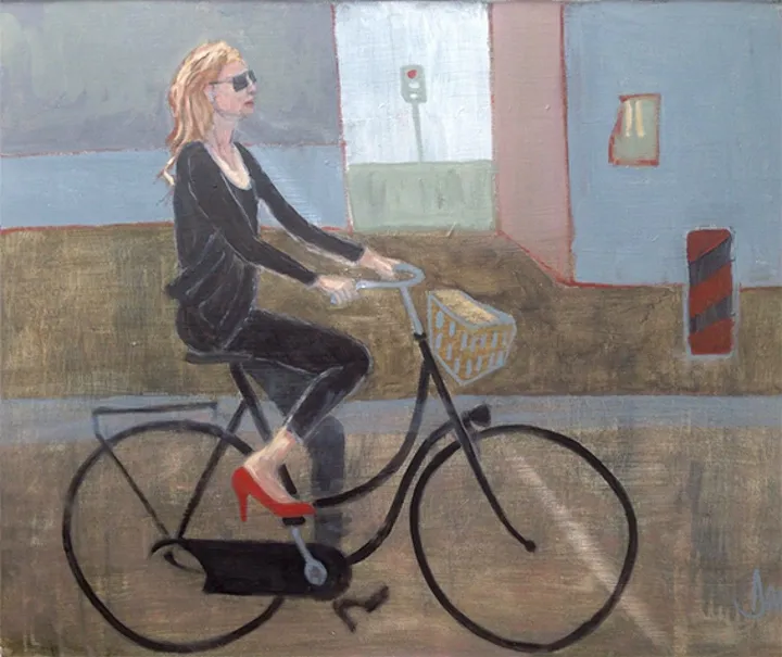red shoe, œuvre de David Barkham