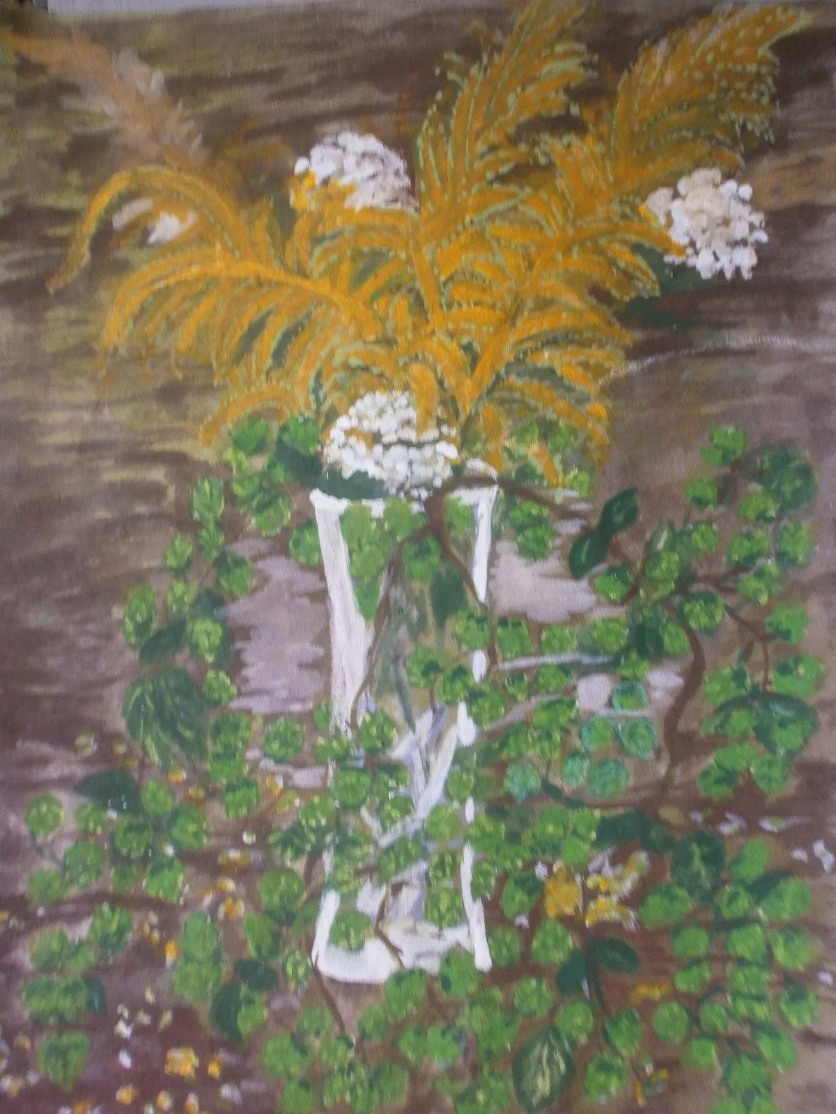 Burkun and hops in a vase, œuvre de Marianna Soltuk