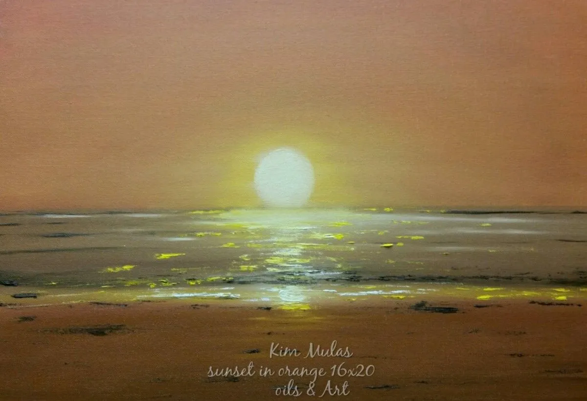Sunset orange, œuvre de Kim Mitaly Mulas