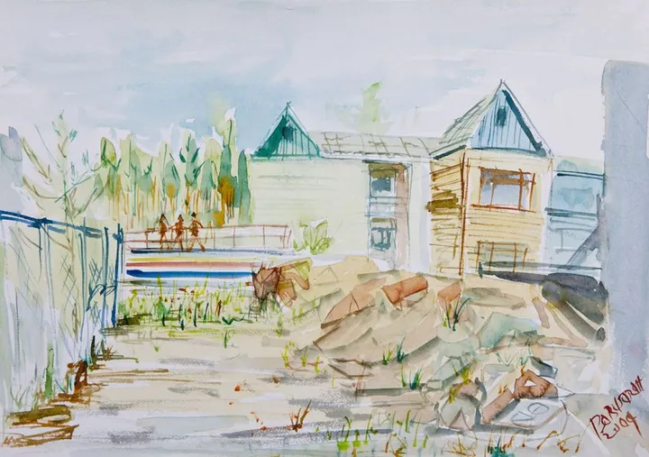Borovoye hotel, artwork by Akpan Usoroh