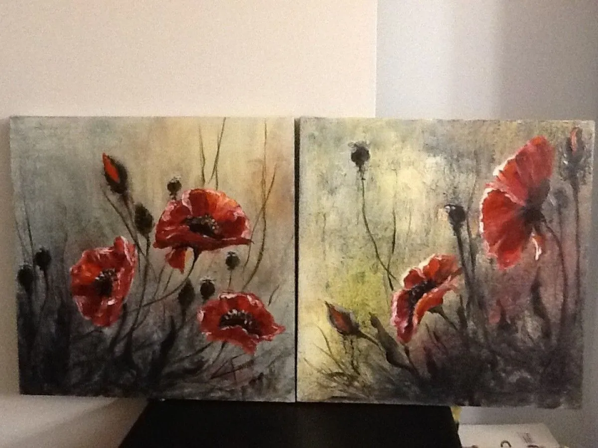 Pavots rouge, artwork by Caroline Fraser
