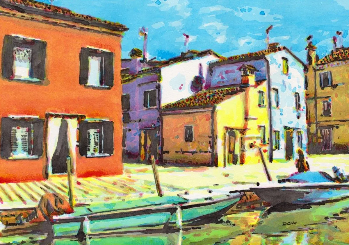 Italy boats, œuvre de Dow Thompson