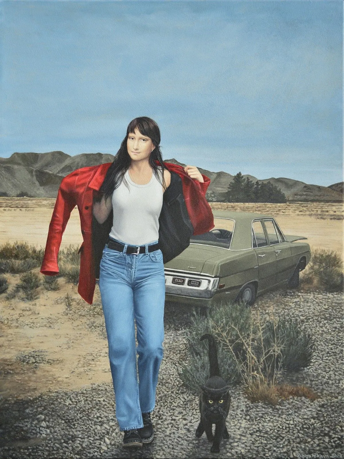 Contemporary portrait "Keep Going on Foot", œuvre de Nataliya Bagatskaya