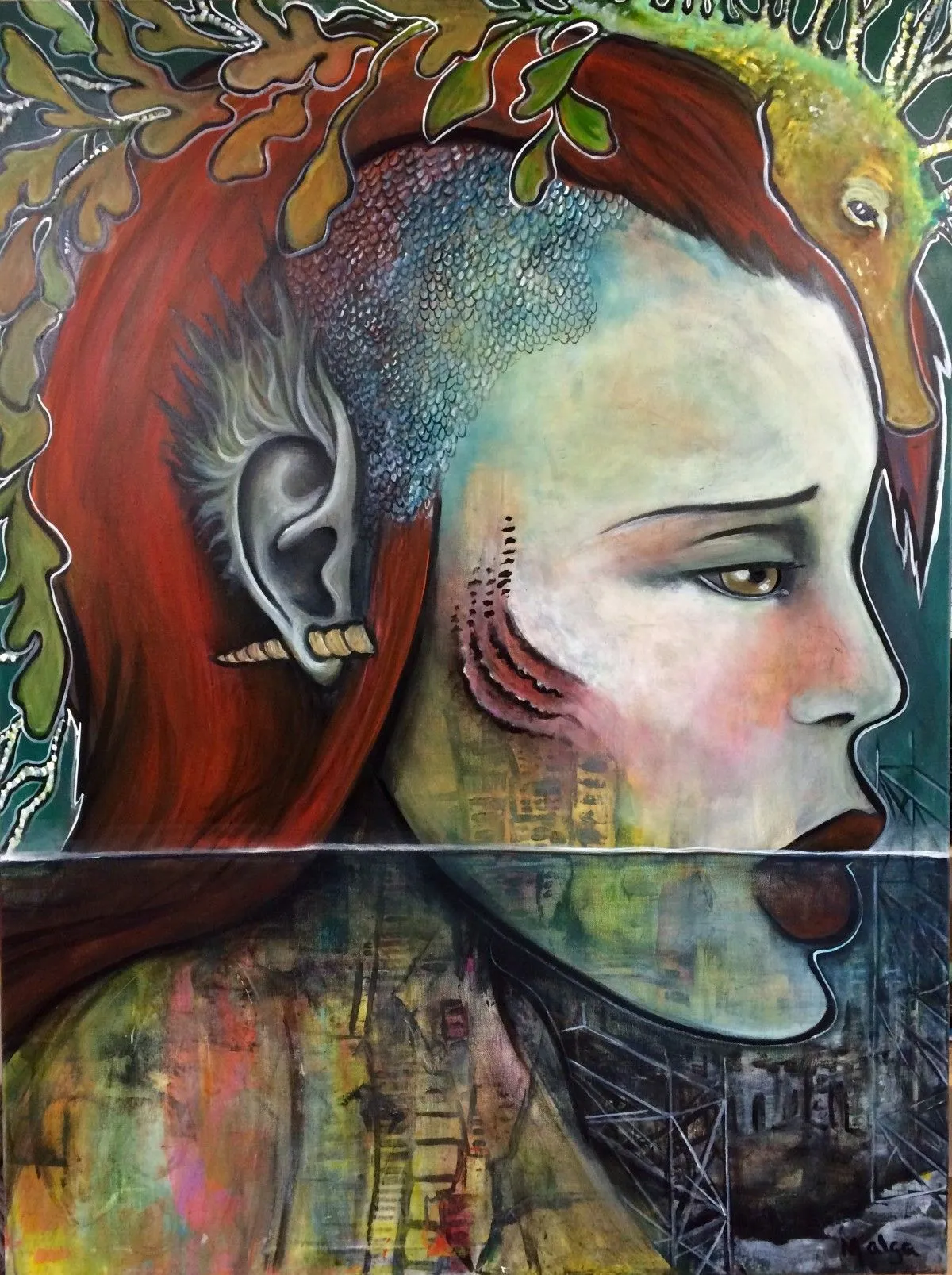 La gardienne des eaux, œuvre de Malga Art