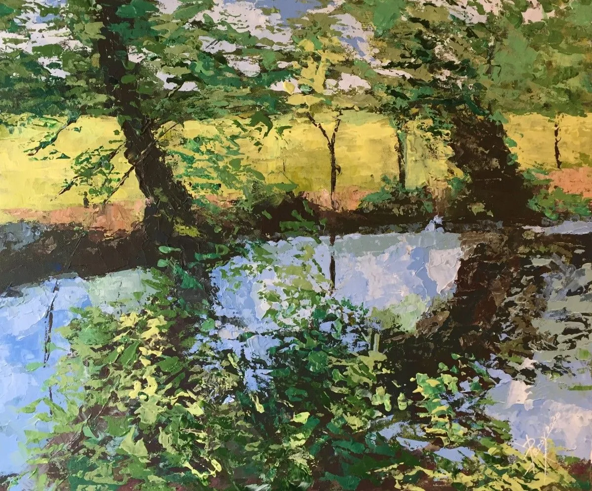 Reflets à Giverny, artwork by Romuald Leroy