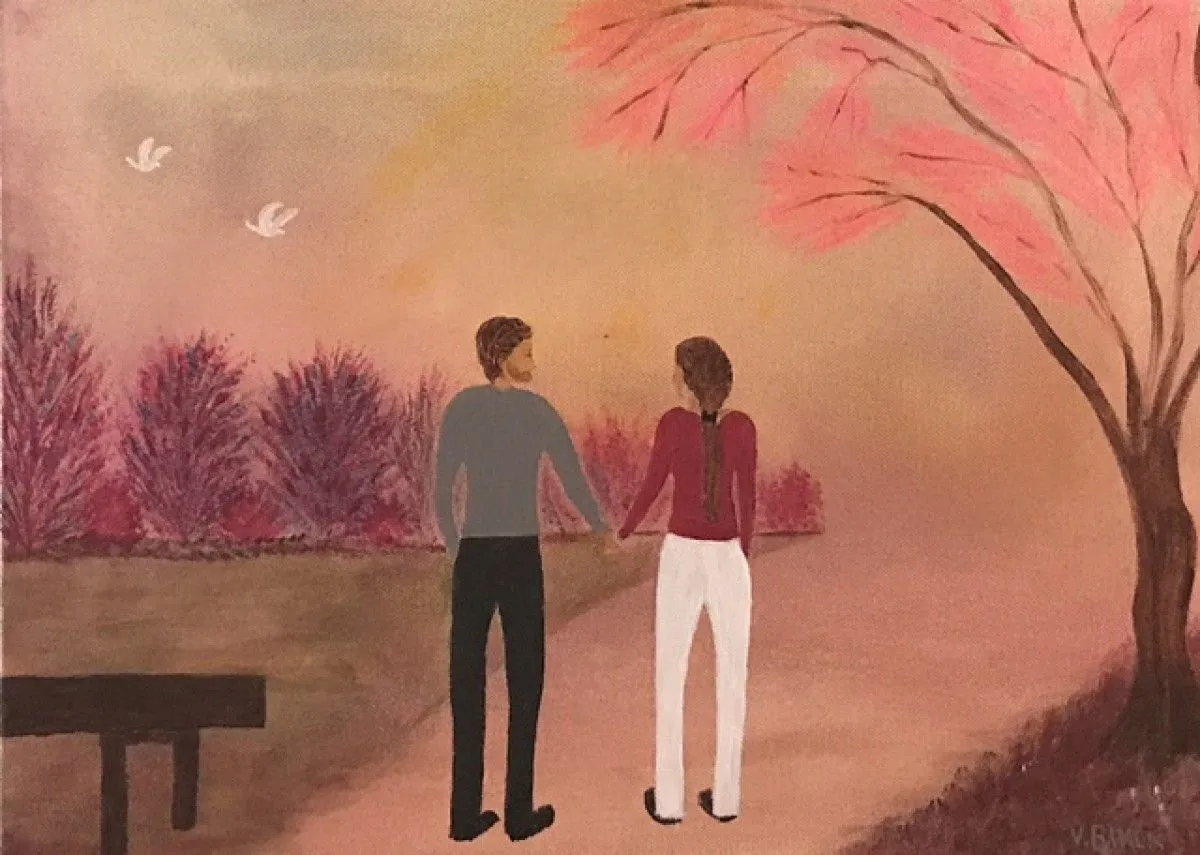 promenade au parc, œuvre de Viviane RINCK