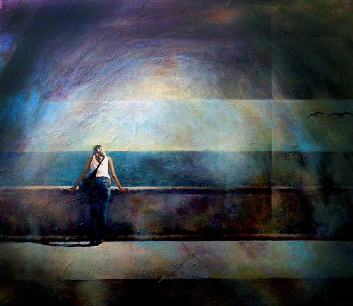 From the Malecon. Cádiz, artwork by JOSE MARIA LIGUERI
