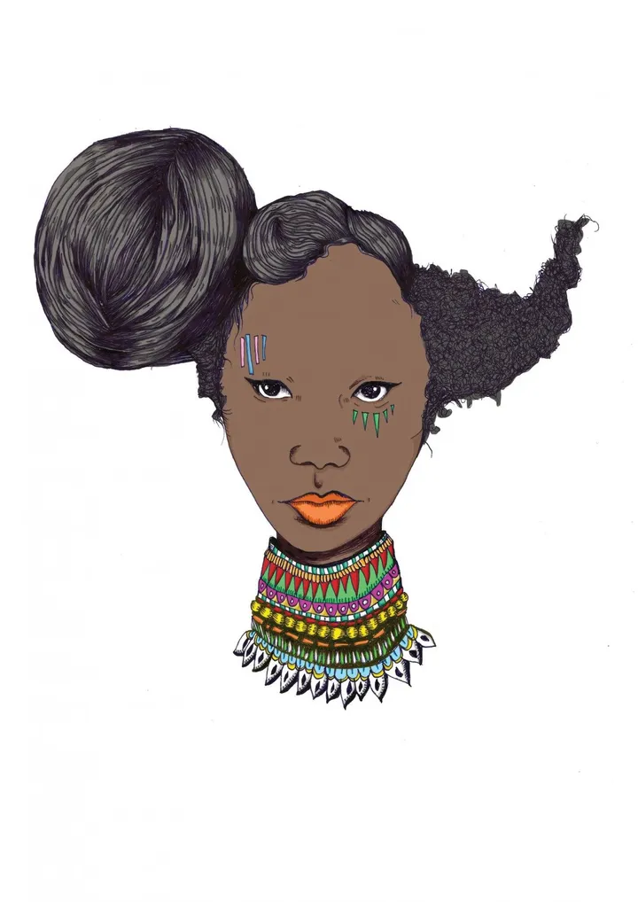 African lady, œuvre de Nastasha Minyon Sale