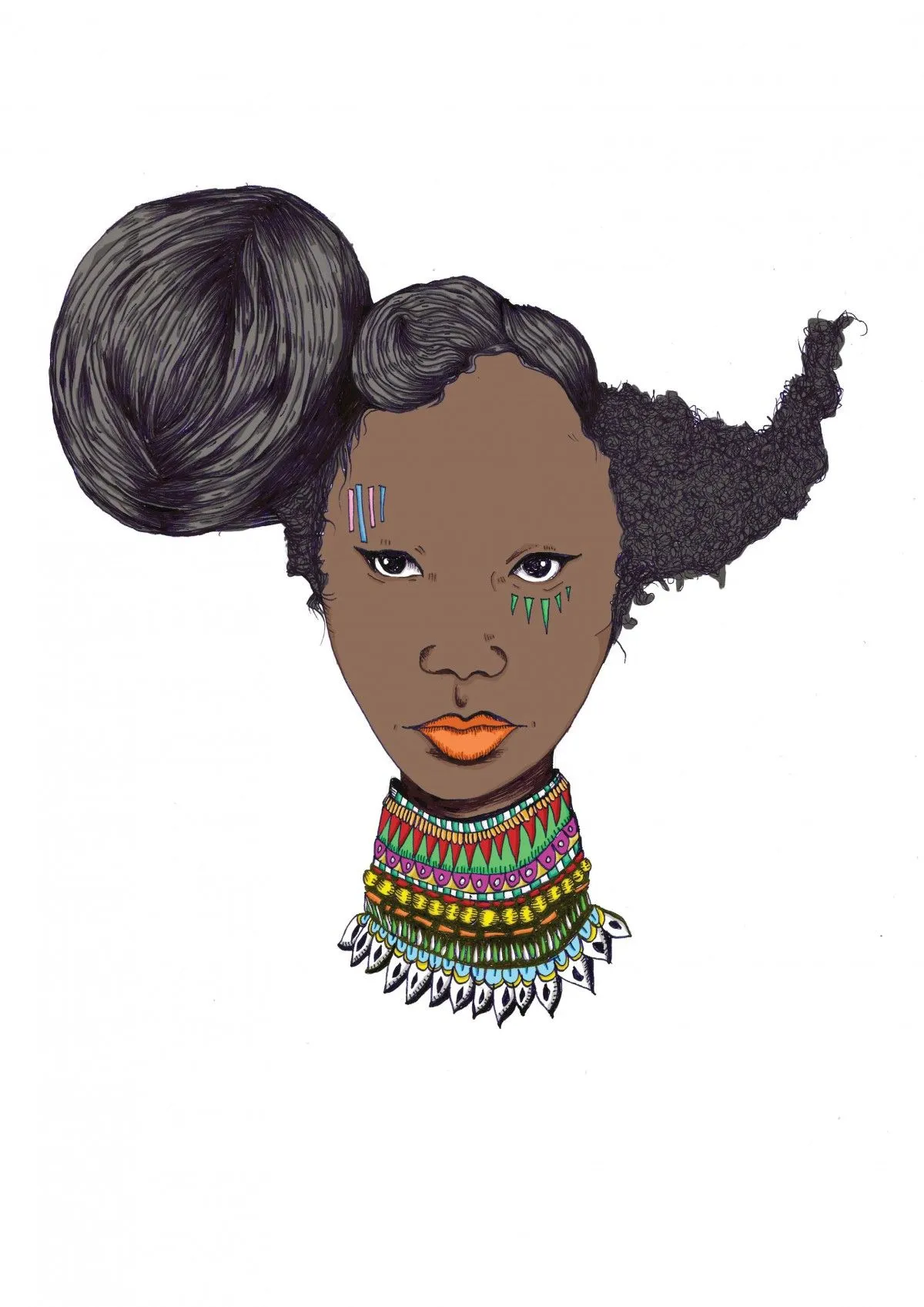 African lady, œuvre de Nastasha Minyon Sale