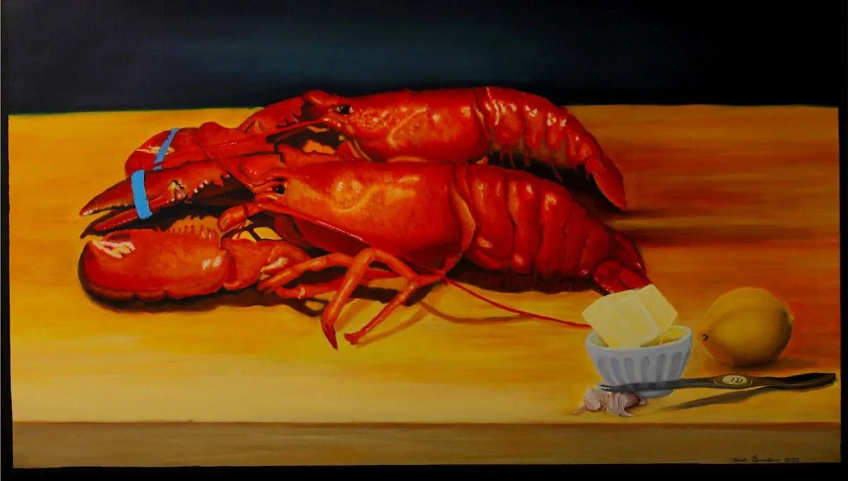 Homards pour dîner, œuvre de Manon Germain