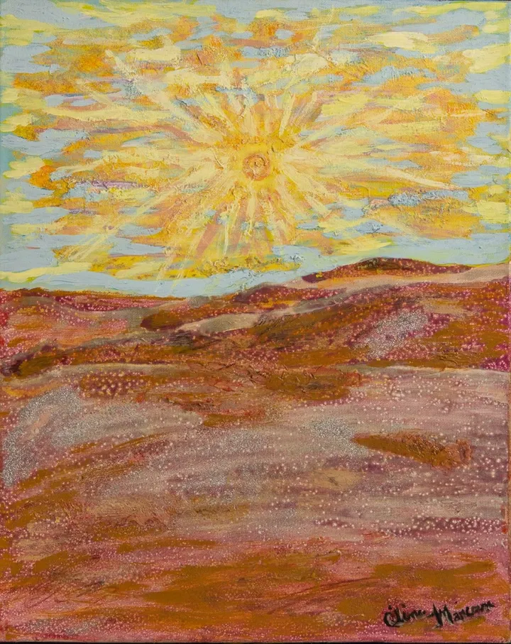Soleil du désert, œuvre de Céline Marcoux
