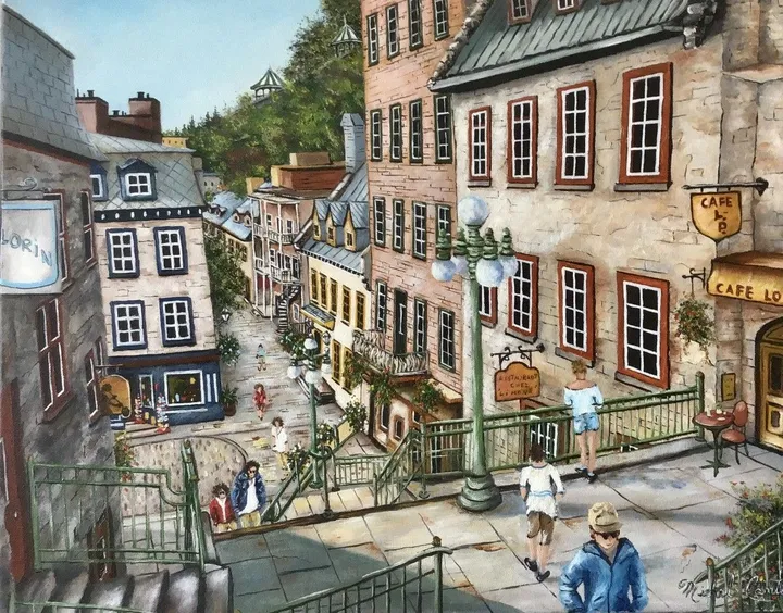 L’escalier casse-cou, artwork by Michel Cantin