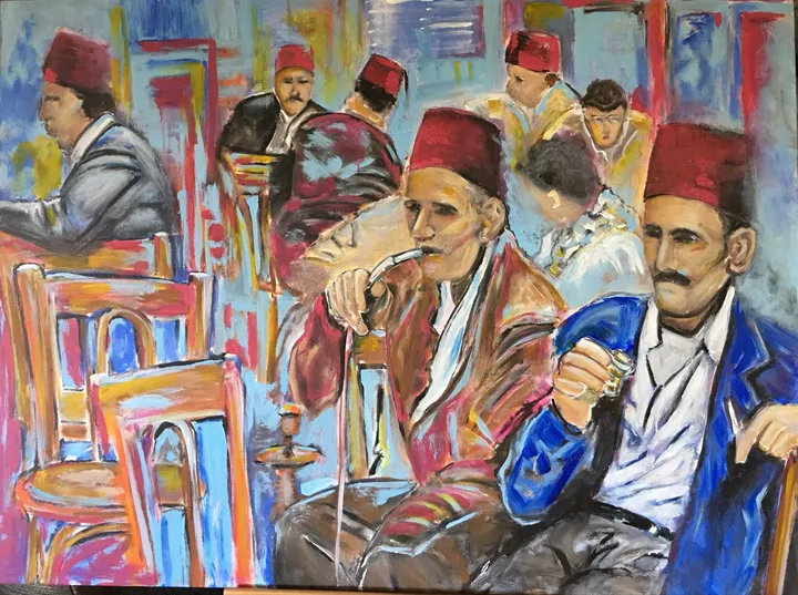 Cafe Memories, artwork by Colette Acra