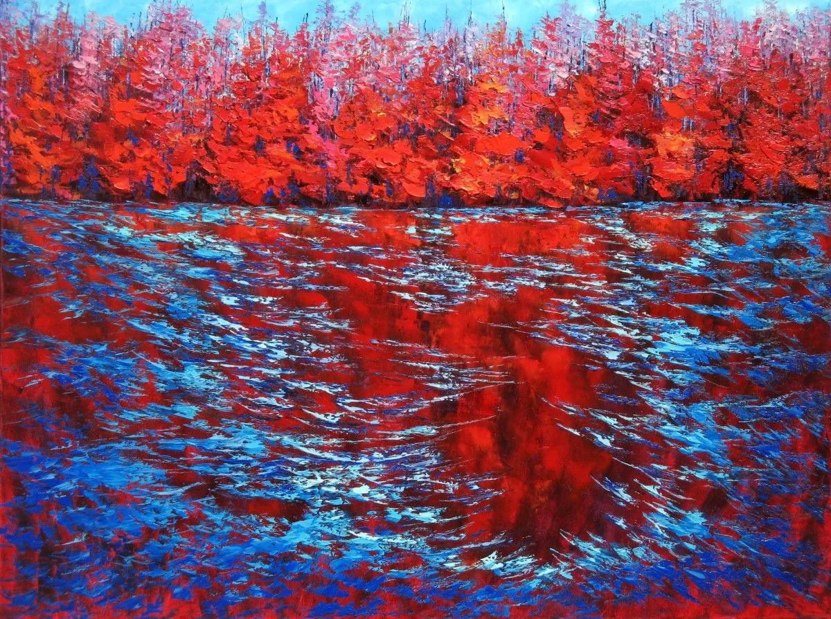 Crimson Reflection, Ottawa River, œuvre de Margaret Chwialkowska