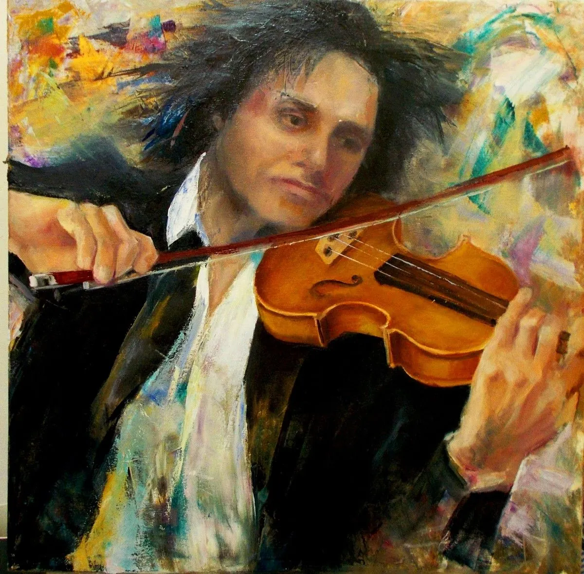 "Violinist", œuvre de melidou art