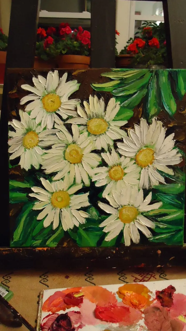 Daisies, artwork by Ligia Moya