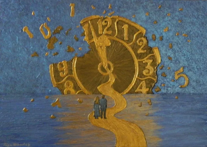 Lost in Time - voyage in time painting by Liza Wheeler, artwork by Liza Wheeler