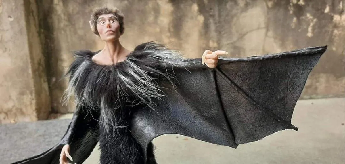 The real Batman, artwork by Brenda Helfrich